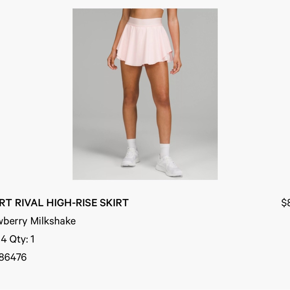 lululemon athletica Women's Skirt in Soft Pink